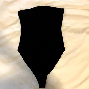 Forever21 black strapless bodysuit